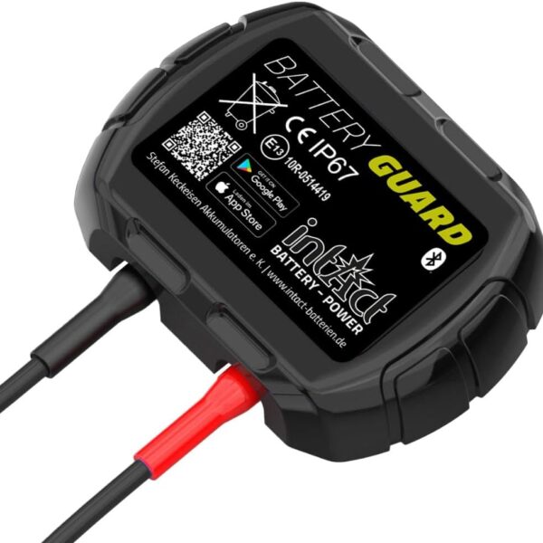 Intact Battery-Guard: Bluetooth-Batterieüberwachung 12V, Spannung & Temperatur mit Push-Benachrichtigung