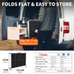 DOKIO Solarkoffer 100W-200W 18V mit Laderegler & USB-Ports für 12V Batterie inkl. Transporttasche