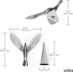 Umbra Tipsy Flaschenöffner, Skulpturaler Kapselheber für Kronkorken, Chrom Bar Accessoire