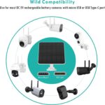 YCTechLife 6W Solarpanel für Akku-Kameras, USB Solarmodul mit 9,8ft Kabel, kompatibel mit wiederaufladbaren Batterien, hohe Effizienz