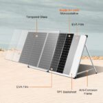 DOKIO Solarkoffer 100W-200W 18V mit Laderegler & USB-Ports für 12V Batterie inkl. Transporttasche