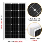 DOKIO 100W 18V Solarpanel Monokristallin – 12V Batterieladung für Wohnmobil, Camping & Garten