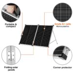 DOKIO Solarkoffer 100W-200W 18V mit Laderegler & USB-Ports für 12V Batterie inkl. Transporttasche