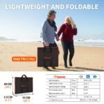 DOKIO Tragbares Faltbares Solarpanel Set – Monokristallin, 100W-300W, mit Solarladeregler & USB-Anschlüssen