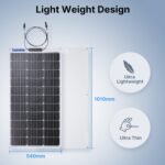 Topunive Flexibles Solarpanel 100W-200W 12V für Wohnmobil, Boot & Balkon