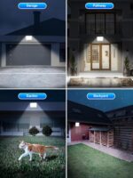 SIGRILL 172LED Solarleuchte mit Bewegungsmelder, IP65 Außenstrahler für Garten & Garage