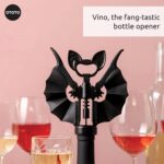 OTOTO 2-in-1 Korkenzieher Vino Fledermaus – Lustiger Gothic Flaschenöffner für Halloween & Wein