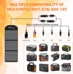 Mesuvida 30W Solar Ladegerät, Solarpanel Faltbar mit 5 Anschlüssen