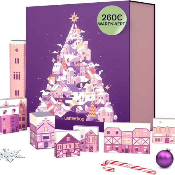 waterdrop® Adventskalender 2024 - Premium Drops & Zubehör Set für Erwachsene