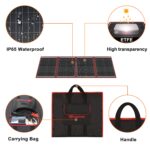 DOKIO Tragbares Faltbares Solarpanel Set – Monokristallin, 100W-300W, mit Solarladeregler & USB-Anschlüssen