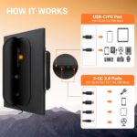 Mesuvida 30W Solar Ladegerät, Solarpanel Faltbar mit 5 Anschlüssen