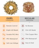 GYLEFY 100M Lichterkette Aussen 800LED, Fernbedienung, Wasserdicht, für Weihnachtsdekoration [Energieklasse G]