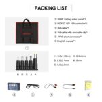 DOKIO Tragbares Faltbares Solarpanel Set – Monokristallin, 100W-300W, mit Solarladeregler & USB-Anschlüssen