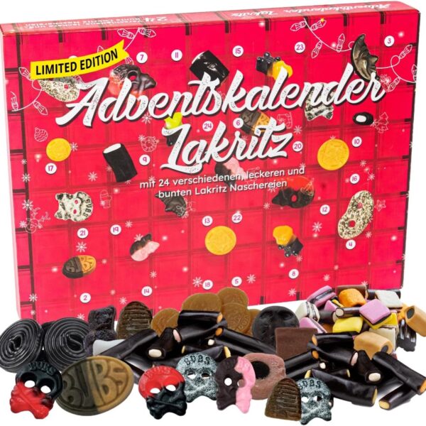 Lakritz Adventskalender 2024 – 24 Sorten, 420g | Süsses Weihnachtsgeschenk