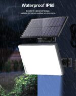 SIGRILL 172LED Solarleuchte mit Bewegungsmelder, IP65 Außenstrahler für Garten & Garage