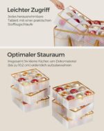 SONGMICS Weihnachtskugeln Aufbewahrungsbox – robust, flexibel, 54–128 Fächer