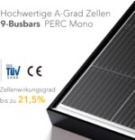 enjoy solar PERC Mono Solarpanel 12V (60-200W), Monokristallin, ideal für Wohnmobil, Gartenhaus & Boot