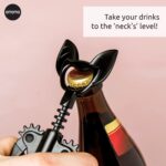 OTOTO 2-in-1 Korkenzieher Vino Fledermaus – Lustiger Gothic Flaschenöffner für Halloween & Wein