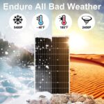 DOKIO 100W 18V Solarpanel Monokristallin – 12V Batterieladung für Wohnmobil, Camping & Garten