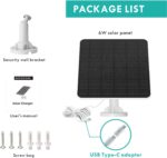 YCTechLife 6W Solarpanel für Akku-Kameras, USB Solarmodul mit 9,8ft Kabel, kompatibel mit wiederaufladbaren Batterien, hohe Effizienz