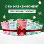 Garnier Adventskalender 2024 – Tuchmasken Set mit 12/24 Sheet-Masks für Gesichtspflege