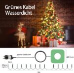GYLEFY Weihnachtsbaum Lichterkette 2-3M, 400-480 LED, 8 Modi, IP65 Wasserdicht, Warmweiss