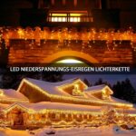 Eisregen Lichterkette Aussen 5-15m, 200-600 LED mit Timer, IP44 wasserdicht, 8 Modi für Weihnachten, Party, Garten, Balkon [Energieklasse F]