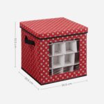 SONGMICS Aufbewahrungsboxen für Weihnachtskugeln, 3er Set, 64 Fächer, flexible Trennwände