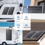 Topunive Flexibles Solarpanel 100W-200W 12V für Wohnmobil, Boot & Balkon
