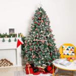 Yorbay Künstlicher Weihnachtsbaum mit Ständer (120-240 cm) – Wiederverwendbare Dekoration für Weihnachten
