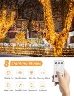 GYLEFY 100M Lichterkette Aussen 800LED, Fernbedienung, Wasserdicht, für Weihnachtsdekoration [Energieklasse G]