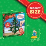 JOYIN Adventskalender 2024 - Holz-Weihnachtsbaum mit 28 Ornamenten – 24 Tage Countdown für Kinder & Erwachsene