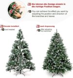Yorbay Künstlicher Weihnachtsbaum mit Ständer (120-240 cm) – Wiederverwendbare Dekoration für Weihnachten