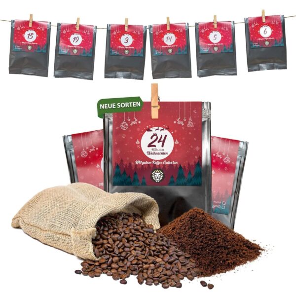 Premium Kaffee Adventskalender 2024 - Mit Liebe geröstet von Menschen mit Behinderung