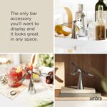 Umbra Tipsy Flaschenöffner, Skulpturaler Kapselheber für Kronkorken, Chrom Bar Accessoire