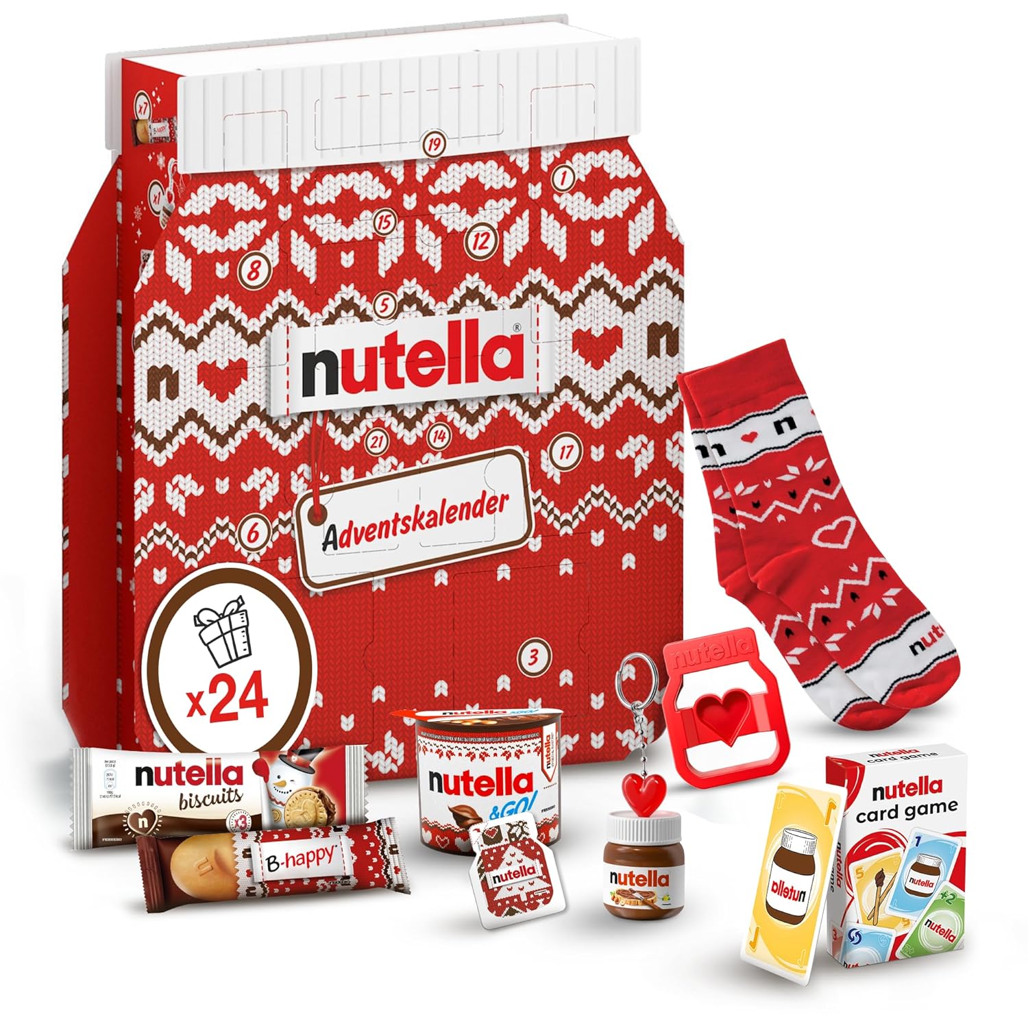 nutella Adventskalender 2024 - 24 süsse Leckereien & exklusive Mini-Geschenke