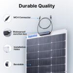 Topunive Flexibles Solarpanel 100W-200W 12V für Wohnmobil, Boot & Balkon