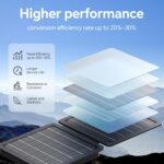 10W Solarpanel Faltbares, WASTDE Tragbar Solarladegerät ETFE mit Hohe Umwandlungsrate, USB-A/USB-C Anschlüssen