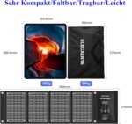 ELECAENTA 30W Faltbares ETFE Solarladegerät – 3-Port USB, PD18W, Type-C, Outdoor & Handy-Ladegerät