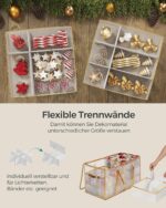 SONGMICS Weihnachtskugeln Aufbewahrungsbox – robust, flexibel, 54–128 Fächer