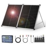 DOKIO Solarkoffer 100W-200W 18V mit Laderegler & USB-Ports für 12V Batterie inkl. Transporttasche