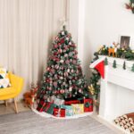 Yorbay Künstlicher Weihnachtsbaum mit Ständer (120-240 cm) – Wiederverwendbare Dekoration für Weihnachten