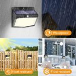 Peasur 138 LED Solarlampe Außen, Bewegungsmelder, IP65, 3 Modi