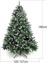 Yorbay Künstlicher Weihnachtsbaum mit Ständer (120-240 cm) – Wiederverwendbare Dekoration für Weihnachten