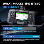 TOPDON BT600 Batterietester 12V/24V mit Drucker, 3,5" Display, USB-Update – Für Heimwerker & Profis