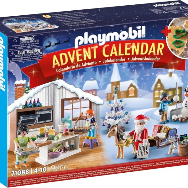 PLAYMOBIL Christmas 71088 Adventskalender – Weihnachtsbacken für Kinder ab 4 Jahren
