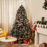 Yorbay Künstlicher Weihnachtsbaum mit Ständer (120-240 cm) – Wiederverwendbare Dekoration für Weihnachten
