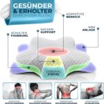 Glückstoff® Orthopädisches Kissen & Bezug – Ergonomisch, Bambusfaser, Memory Foam