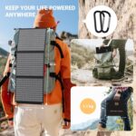 Mesuvida 30W Solar Ladegerät, Solarpanel Faltbar mit 5 Anschlüssen