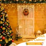 Ollny Eisregen Lichterkette aussen warmweiss, wasserdicht mit Stecker – Weihnachtsbeleuchtung für Balkon & Haus